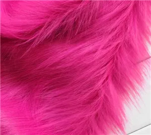 fushia Разноцветные плюшевые игрушки Ткань Роскошные Длинные волосы искусственный мех Ткань ручная работа Сделай Сам Косплей фон меховая ткань - Цвет: fushia