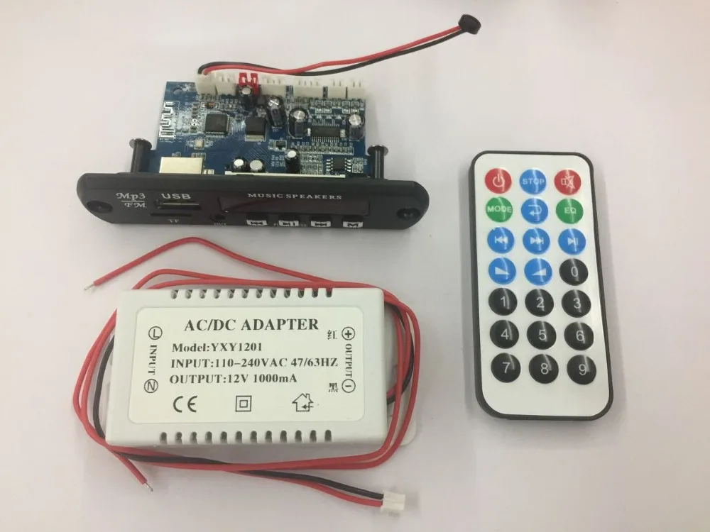 Беспроводной Bluetooth аудио MP3 декодер 12 В плата питания USB TF WMA APE FLAC WAV встроенный
