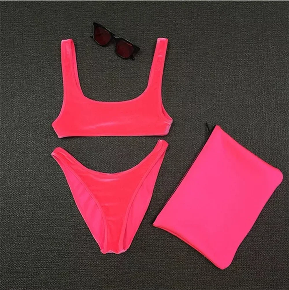 2017 женский купальный костюм монокини боди трикини бархатный комплект бикини