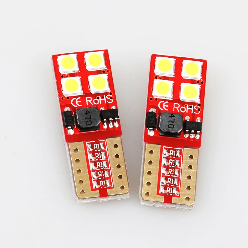 10 шт 24V 12v грузовик T10 светодиодный W5W автомобилей CANBUS 8 SMD 3030 номера полярности нет