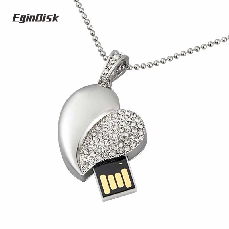 Подарочная Флешка Ожерелье Подвеска 8 ГБ 16 32 Usb флеш накопитель кристалл алмаз