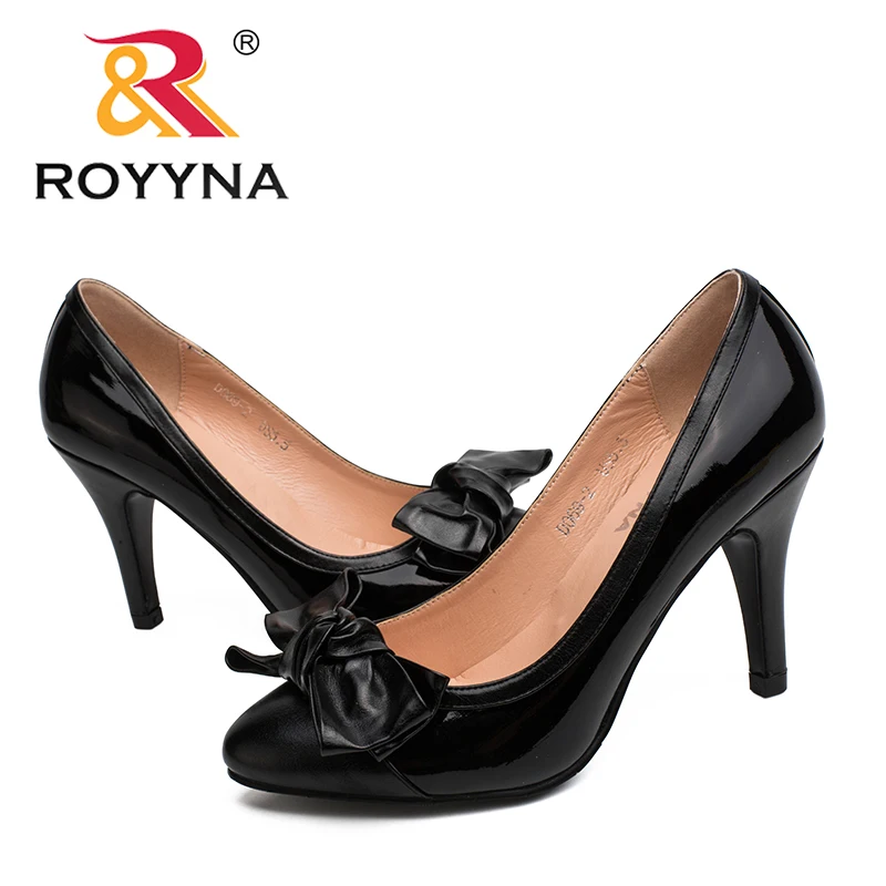 ROYYNA/Новинка Модные стильные женские туфли-лодочки Женские туфли с острым носком