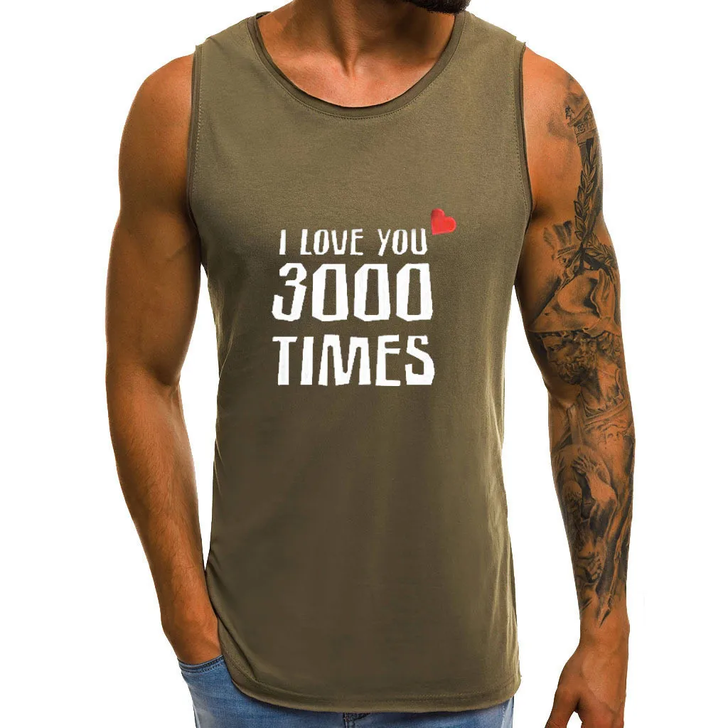 Мужской жилет Летний без рукавов хлопок Спортивная майка для тренажерного зала