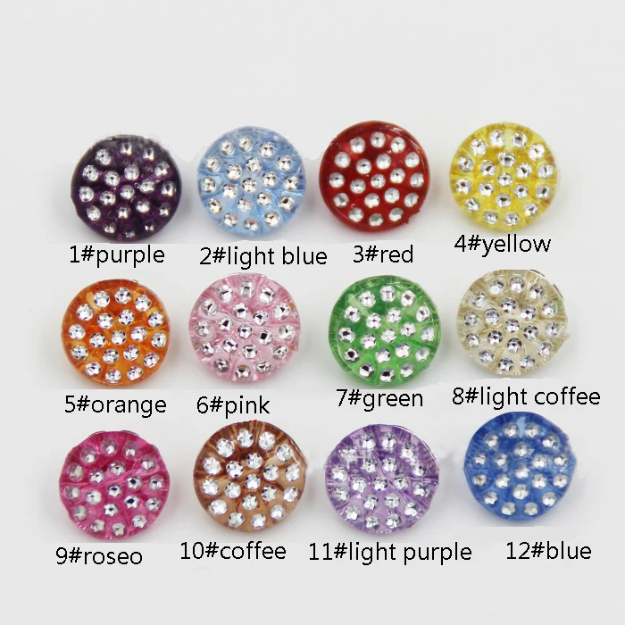 12 мм хвостовик кнопки акриловые прозрачные блестящие для одежды ручной работы