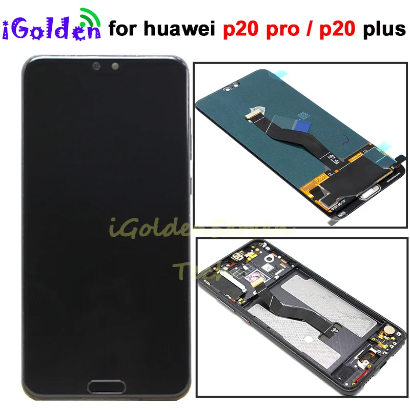 Оригинальный ЖК дисплей для Huawei P20 Pro с рамкой сенсорный дигитайзер сборка CLT AL01