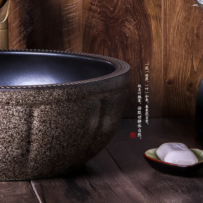 Керамический умывальник Jingdezhen новый старинный Круглый Китайский антикварный