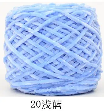 20 100gChenille Золотой бархатный коралловый бархатный шарф ручной работы, вязаный свитер для детей, шерстяная группа, Толстая шерстяная пряжа для вязания - Цвет: 20