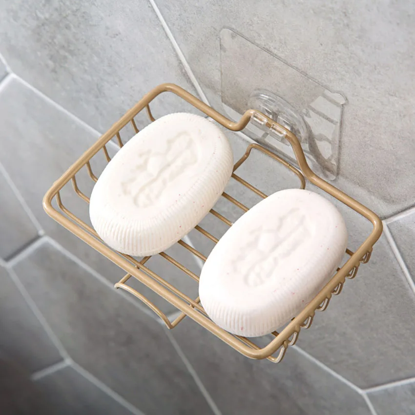 Настенная вешалка для слива губки крючки полотенец Железный контейнер мыла и