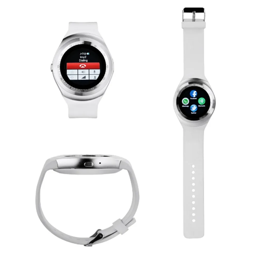 Y1 Smart Watch Round Screen Fitness Activity Tracker Sleep Monitor Pedometer Calories Track Support SIM Card | Электроника