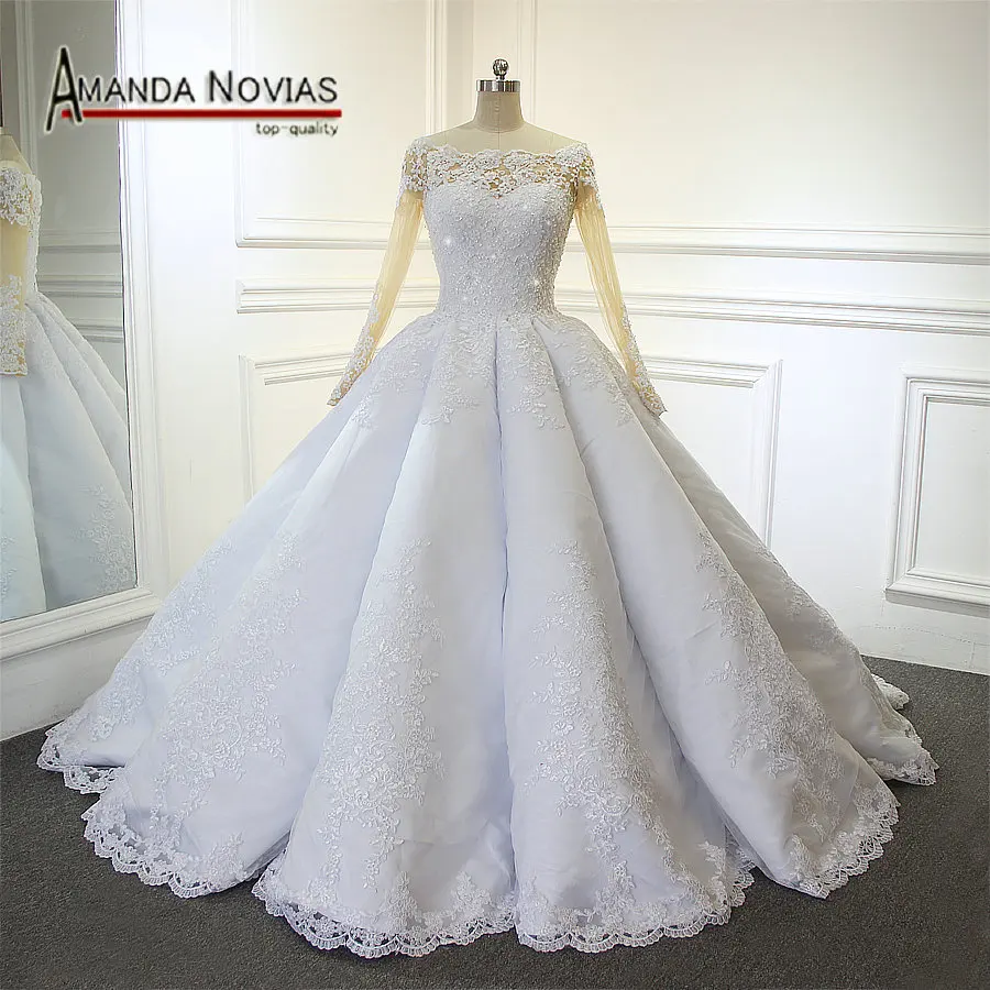 Свадебное платье с большими складками Amanda Novias роскошное для свадьбы 2019|luxury wedding