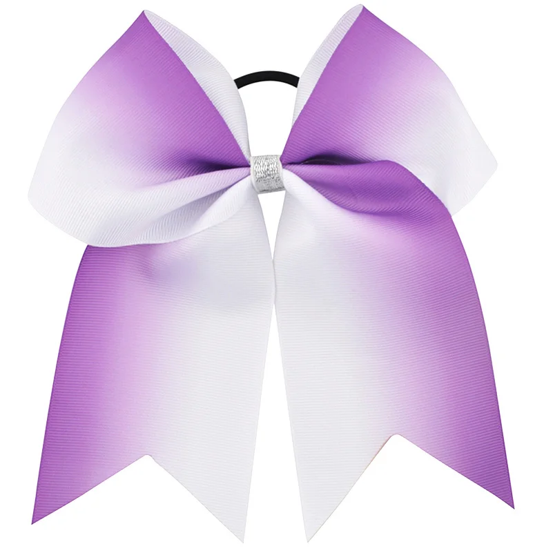 7-дюймовая большая лук-резинка для хвоста с печатным леопардовым узором, градиентная лента, аксессуары для девочек.