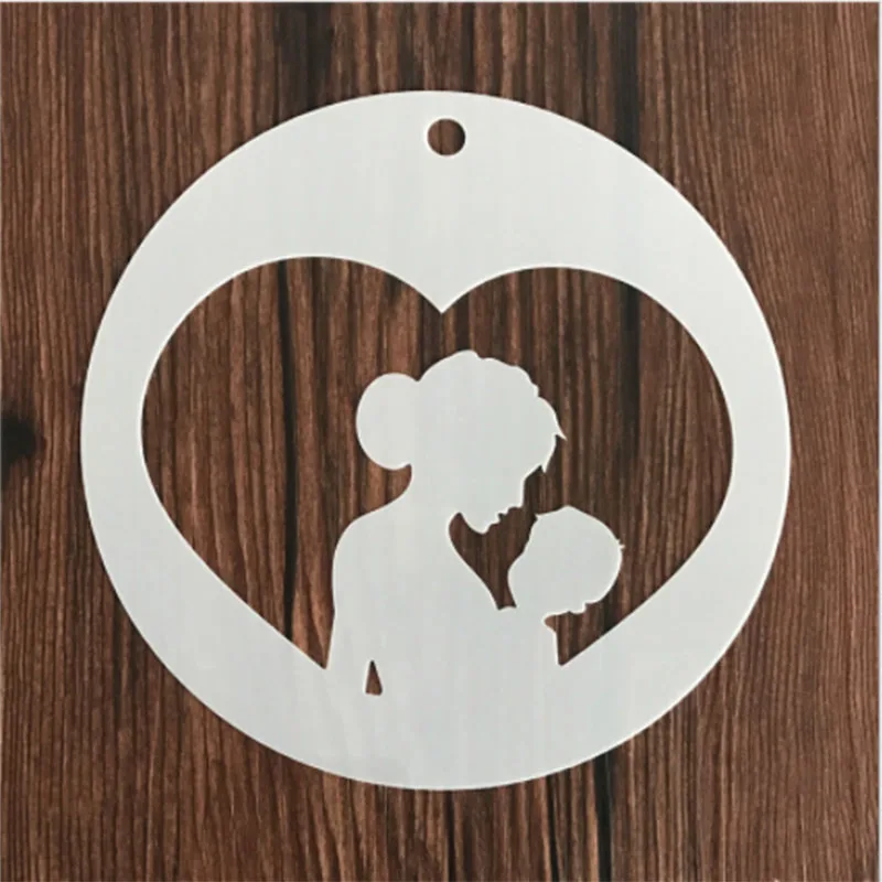 1 шт. теплая тема на День Матери многоразовый трафарет аэрограф Рисование