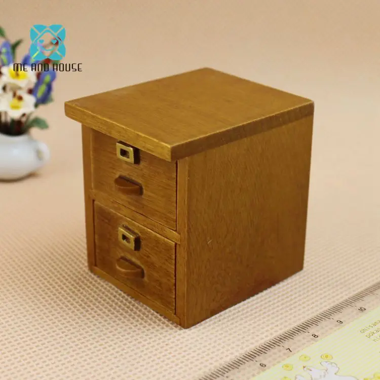1:12 Scale Dollhouse Wood Bedside Cupboard Mini Toys Simulation Furniture Night Table For Doll House Decoration | Игрушки и хобби
