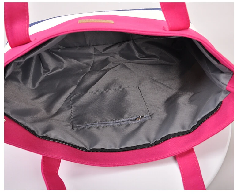 Женская Холщовая Сумка в полоску SMOOZA модная цветная сумка с принтом для девушек