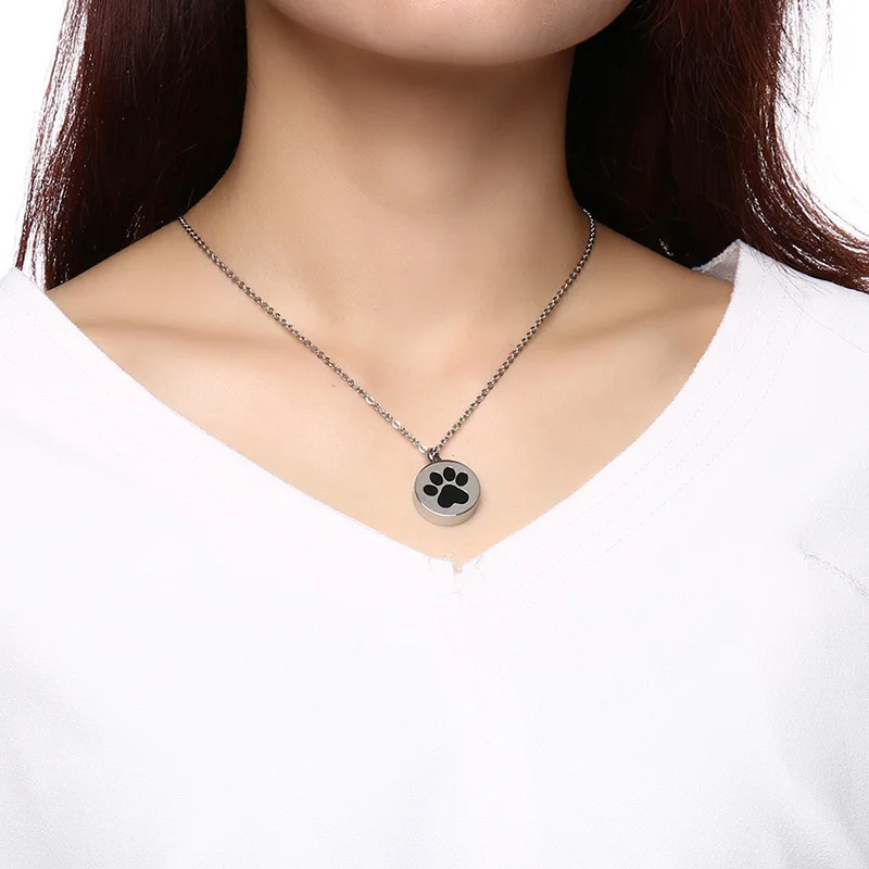 Vnox Openable собака кошка ожерелье с подвеской в виде лапы для женщин мужчин из