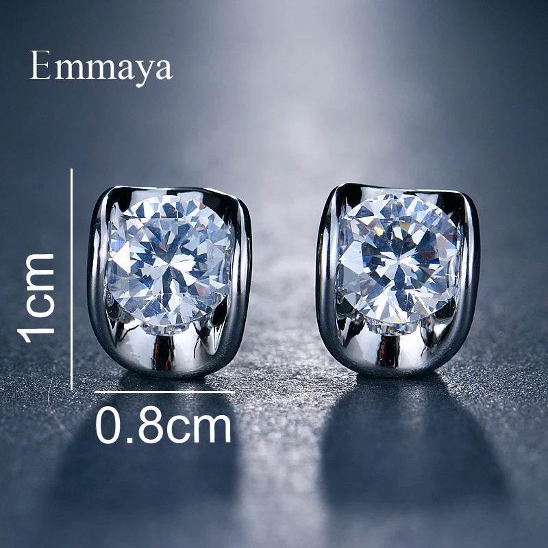 Серьги-гвоздики Emmaya Fshion в виде гороха женские подарочные украшения с кубическим