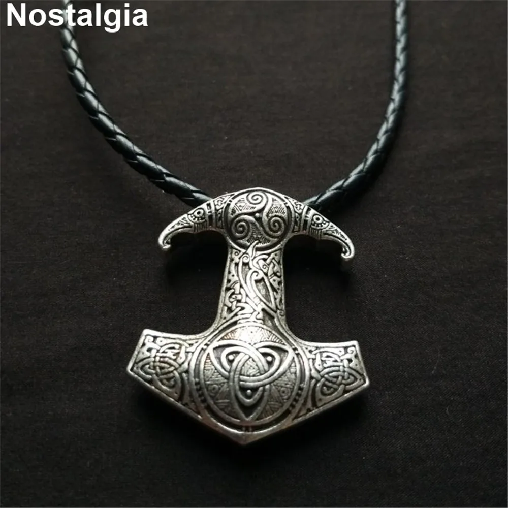 Ностальгия Тор молот Ворон амулет Triskele Triskelion символ Троицы большой кулон