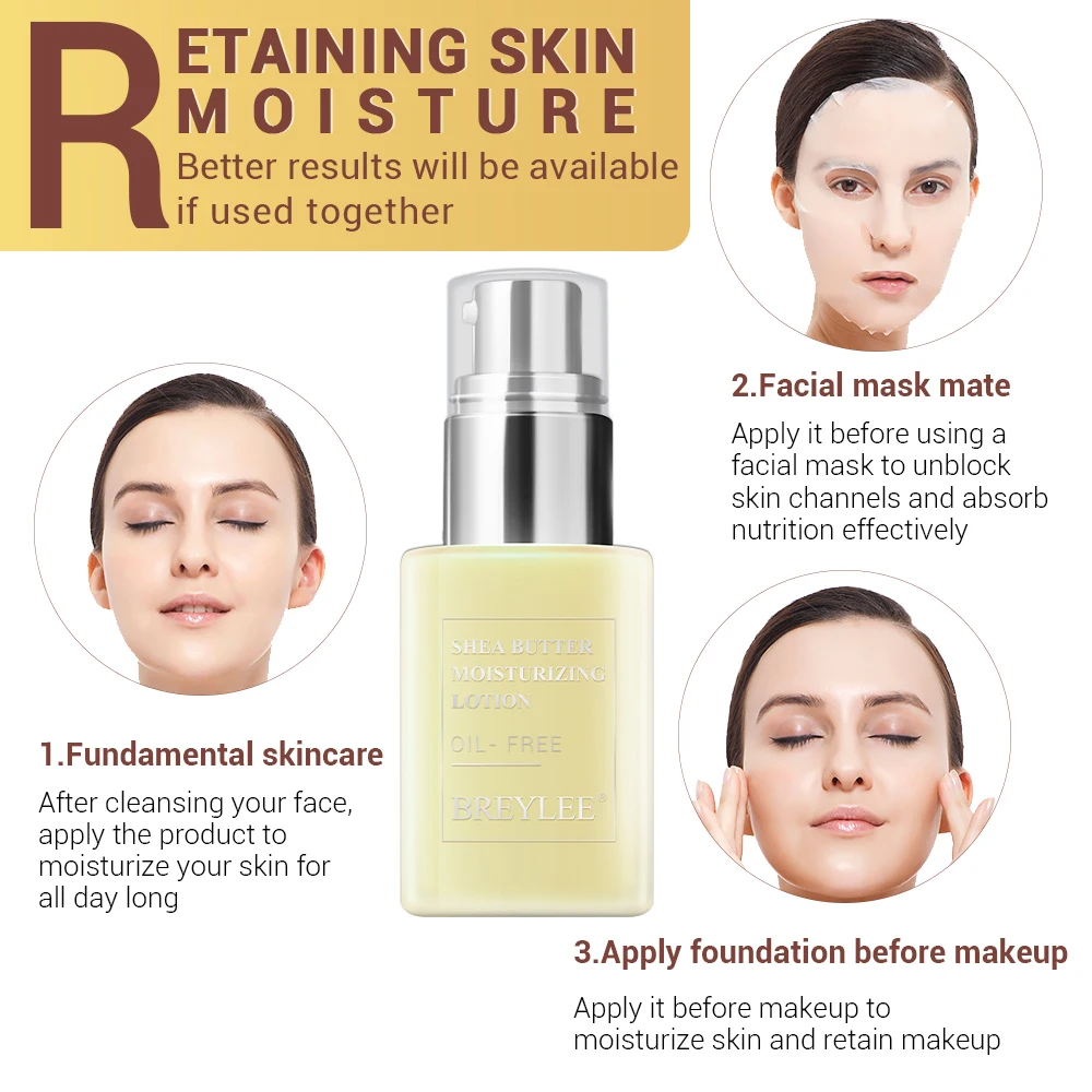 BREYLEE увлажняющий крем для лица масло ши лосьон лечение акне эмульсия дневной и