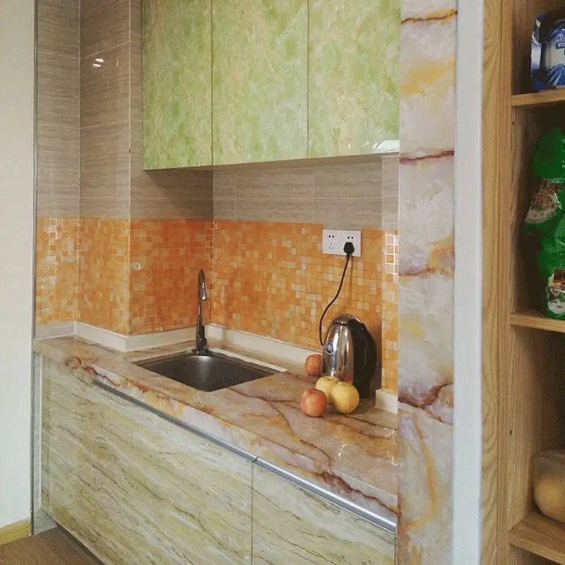 Mrosaa 45x500 см ПВХ Наклейка на стену для кухни водостойкая алюминиевая фольга