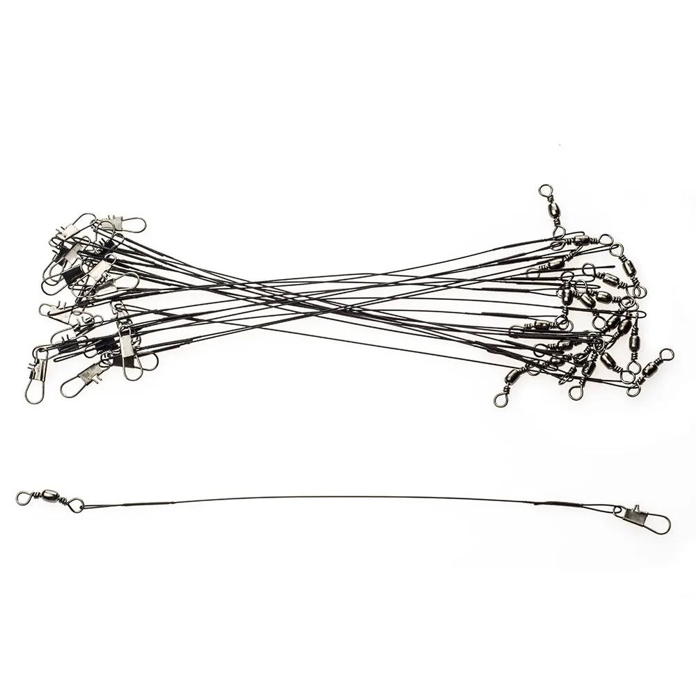 20 шт./лот свинцовая рыболовная леска с защитой от укуса поводок вертлюжным