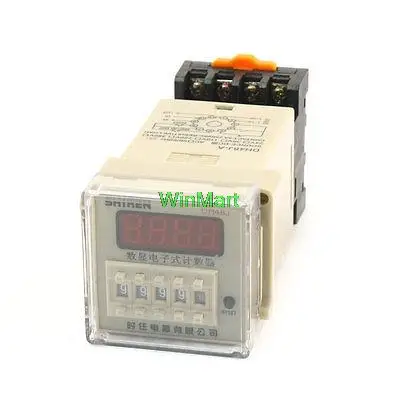 DC 12V 1 9999 (x1 x10 x100) регулируемый 30cps DH48J счетчик цифрового дисплея реле|relay output|x1 goldx1