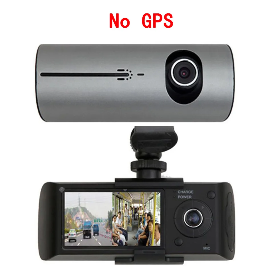 No GPS Gps Автомобильный видеорегистратор камера рекордер HD фронтальная+ внутренняя 1080P двойной объектив видео регистраторы Автомобильная камера Автомобильный видеорегистратор g-сенсор видеорегистратор - Название цвета: No GPS
