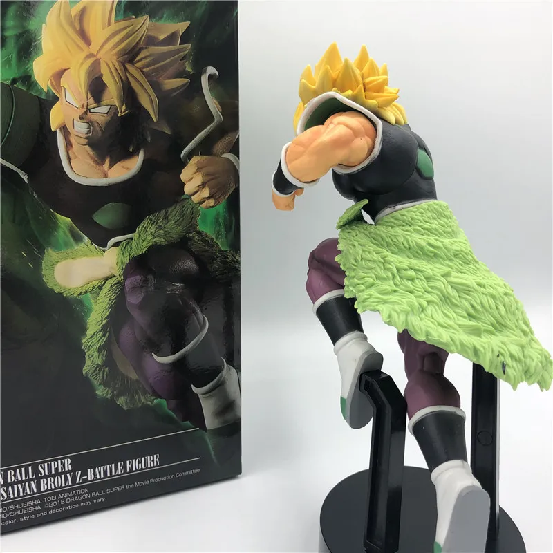 Dragon Ball Z Super Broly Movie Ver. Зеленые волосы против Гоку броли Супер Saiyan боевой формы ПВХ Фигурки Модель DBZ 24 см