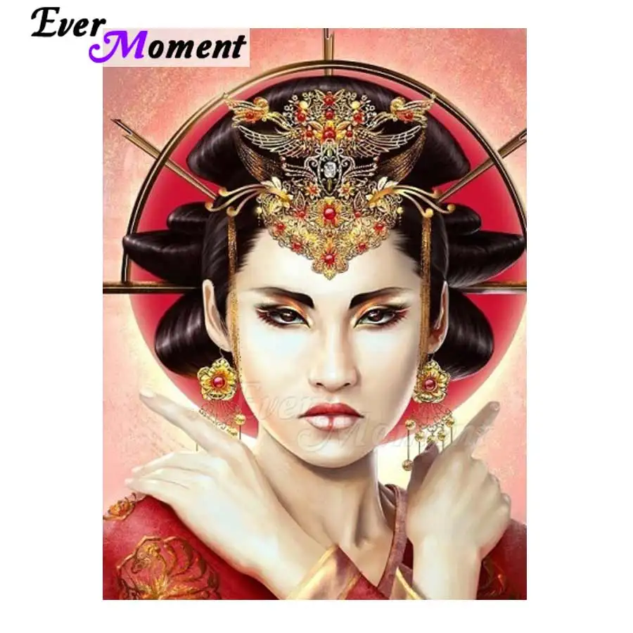 Ever Moment Алмазная картина 5D DIY полностью квадратная дрель японская женская мозаика