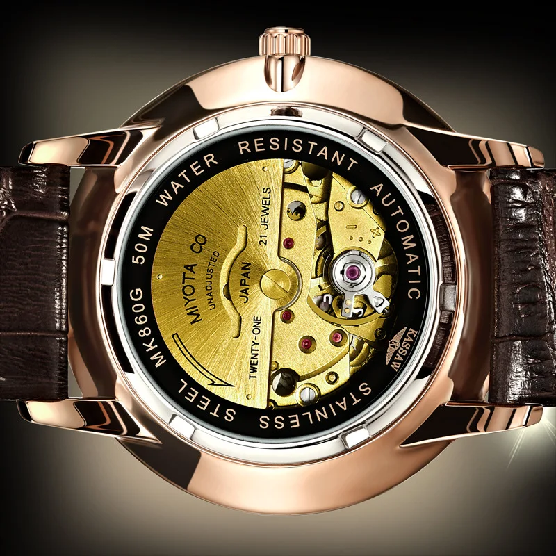 Часы наручные KASSAW Мужские автоматические брендовые роскошные механические в