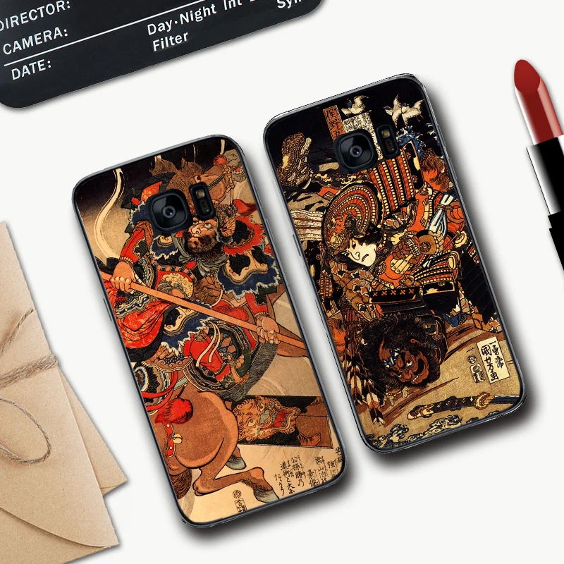 Японский силиконовый чехол samurai для Samsung S6 Edge S7 S8 Plus S9 S10 S10e M10 M20 M30 M40|Бамперы| |