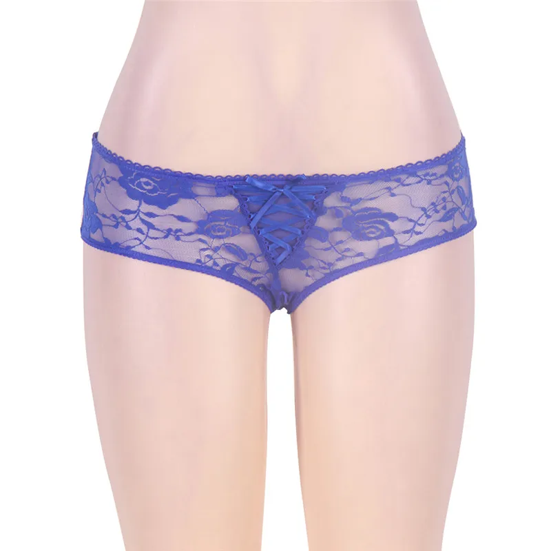 Women Sexy Lingerie Open Crotch Hot Erotic Floral Lace Underwear Crotchless Sexy Panties Transparent Porn See Through Briefs
