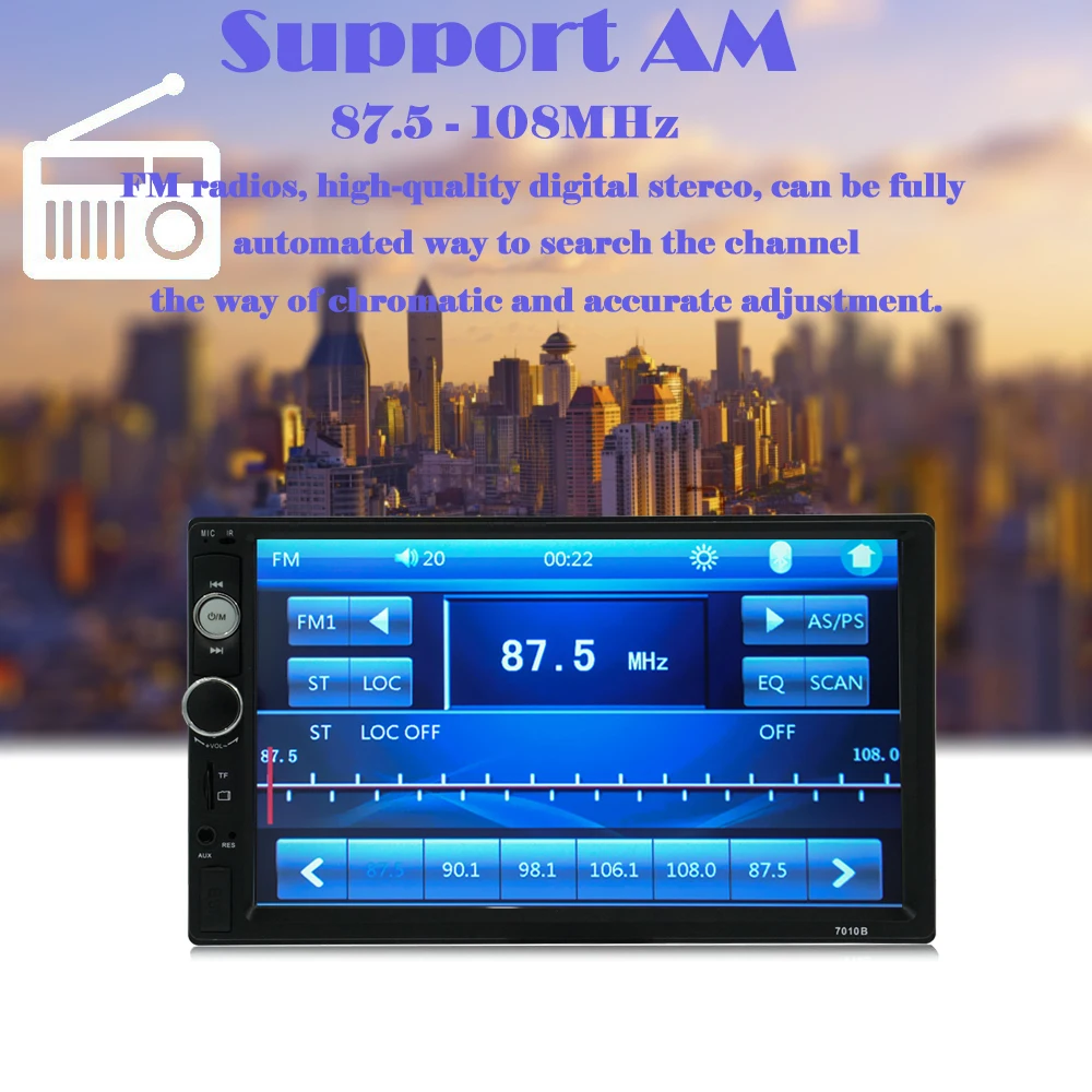 STAPON 7-дюймовый автомобильный MP5 плеер с Bluetooth Зеркало Ссылка iOS Android-двухсторонний контроль teering колесо контроля заднего вида FM 7010BCP