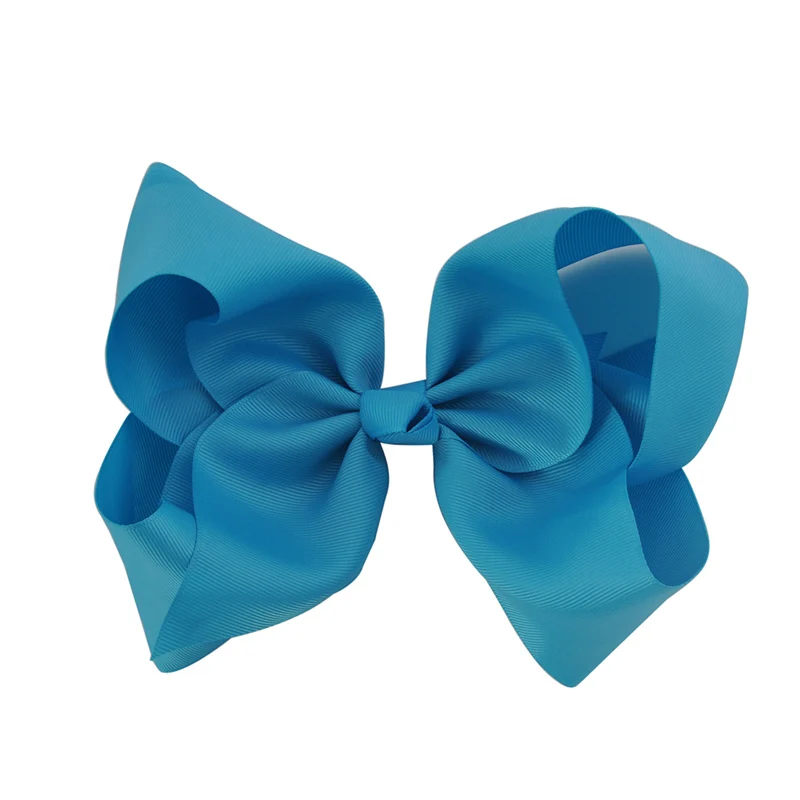 7 Sky Blue 8 дюймов большой Мульти Стиль волос Лук Девушки аксессуары для волос корсажная лента заколки для волос головной убор Заколка-бантик для волос детские заколки - Цвет: 7 Sky Blue