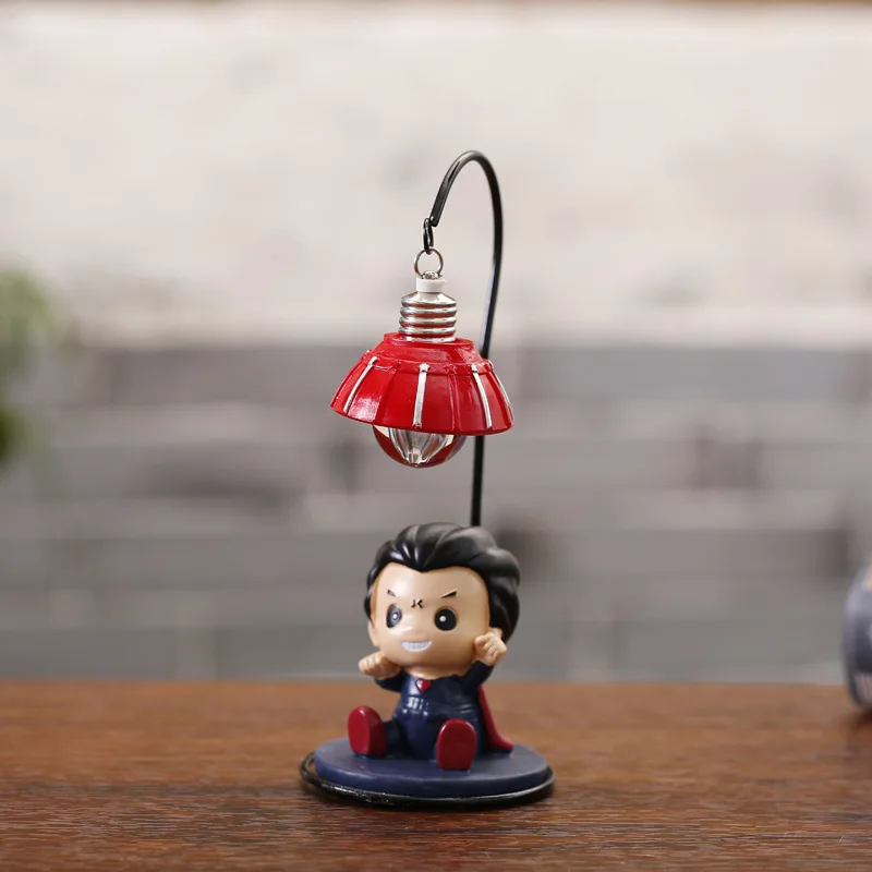 Мультфильм Человек паук светодиодный ночник Смола ремесло Дети Домашний