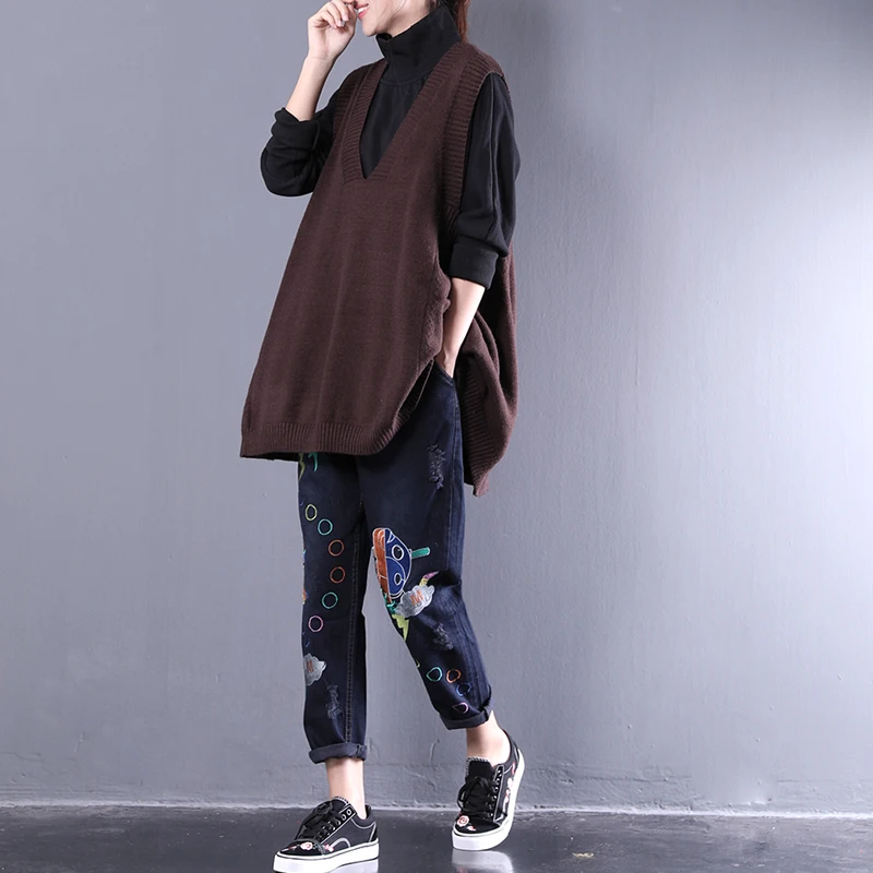 2017 Женский новый осенний и весенний свитер большого размера повседневный