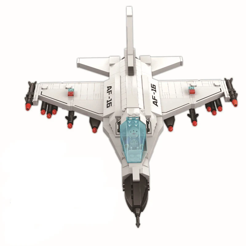 8030 580 шт. Thunder Air Force F-16 Истребитель строительный Конструкторы DIY образования кирпичи Игрушечные лошадки для детей прикольные подарки