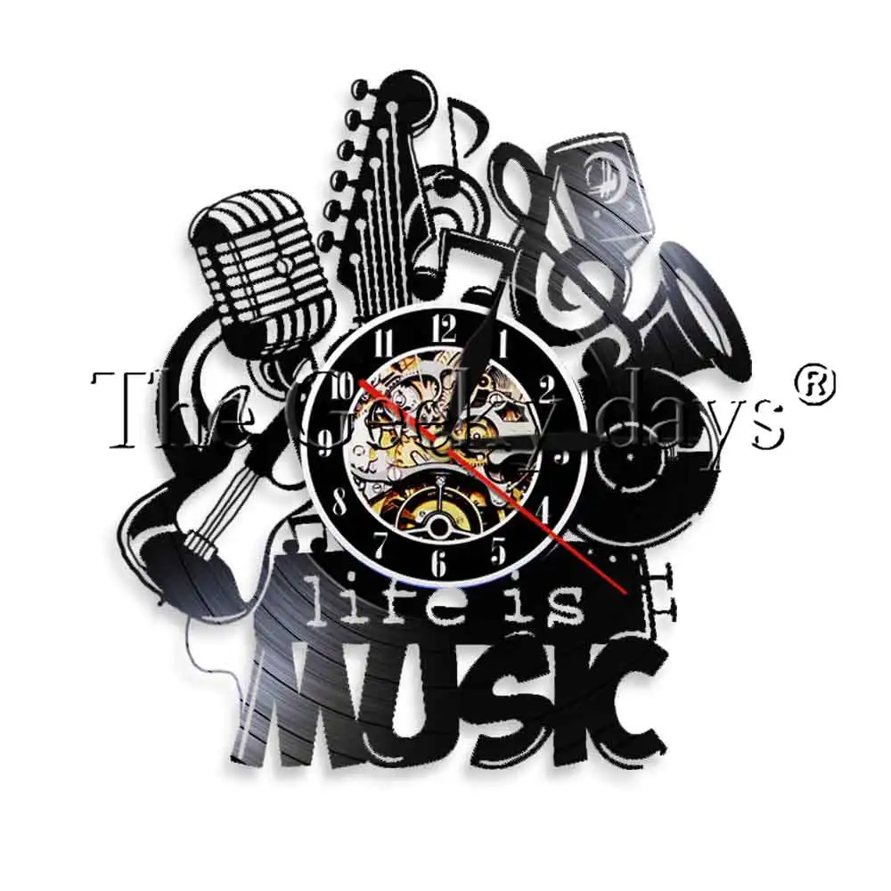 Настенные часы Life Is Music художественное декоративное освещение различные