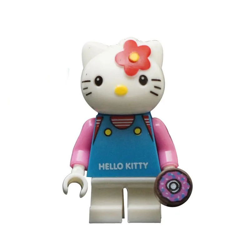 6 шт. hello kitty сборка кирпичей игра-головоломка игрушка мини-модель строительные