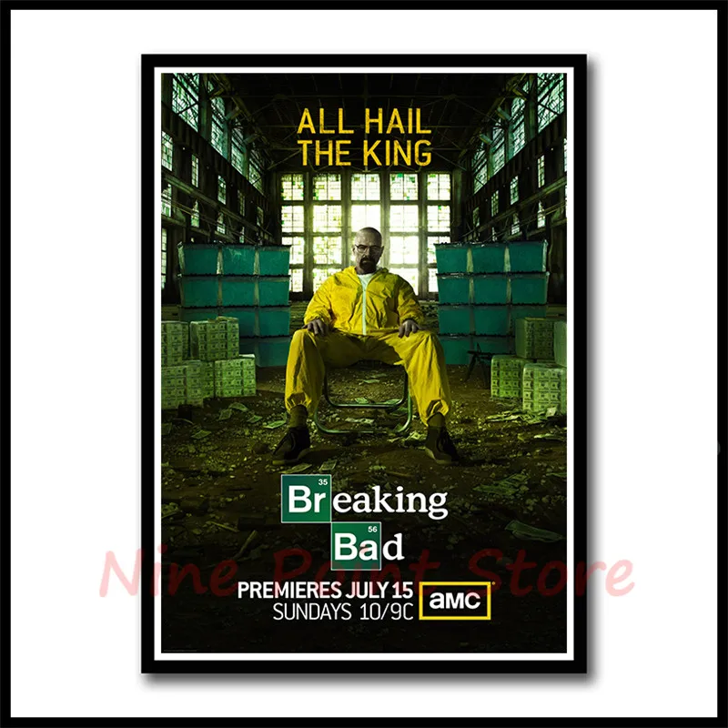 Бумажный плакат с покрытием из фильма «Breaking Bad movie», бар, кафе, домашний декор, настенная живопись, Безрамная наклейка