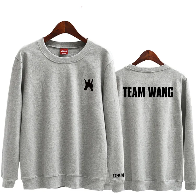 Новое поступление тонкая флисовая толстовка Got7 jackson с принтом и круглым вырезом