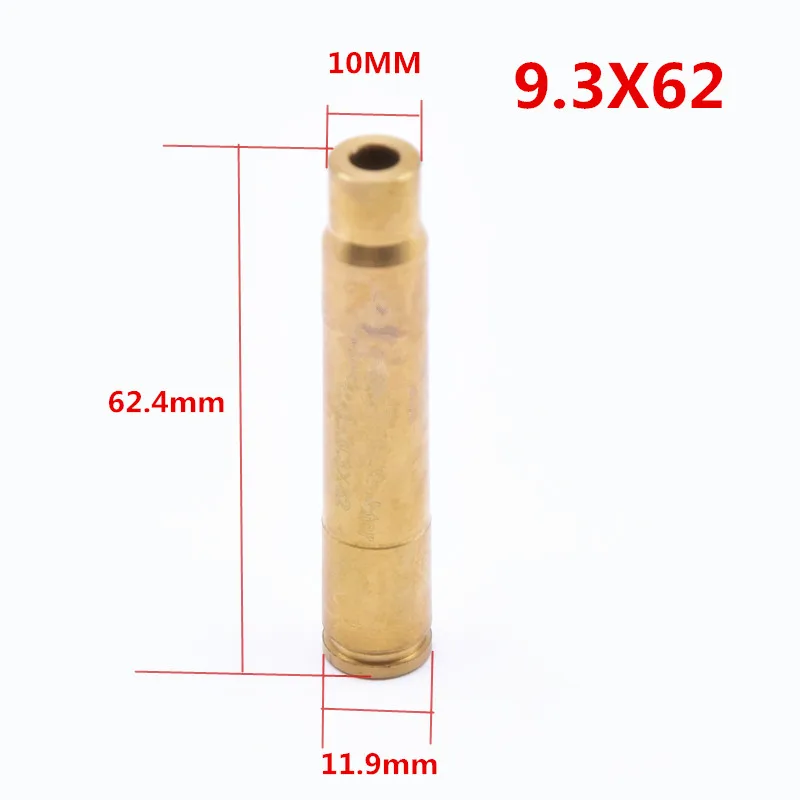 9.3X62 Лазерный латунный медный boresight CAL 7 мм 38 303 30 12GA 8X57JRS 223 картридж Диаметр sighter для регулировки прицела охоты - Цвет: 9.3X62