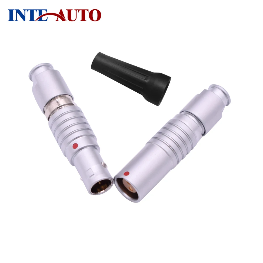 

1B series cable to cable male female connector, TGG metal plug, DHG free socket,solder contacts,IP50,Bend relief