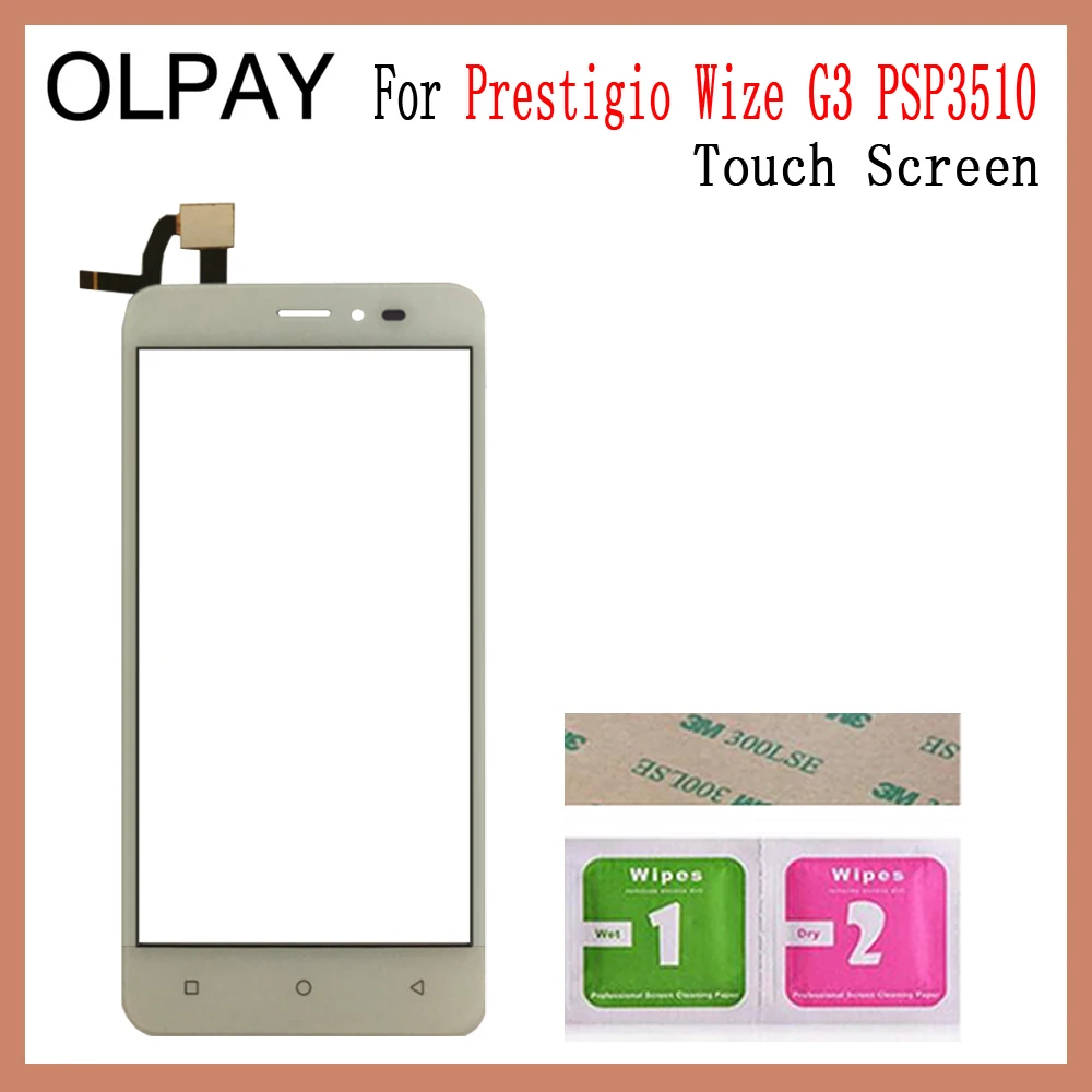 White No Tools OLPAY 5," сенсорный экран для мобильного телефона Prestigio Wize G3 PSP3510 DUO Сенсорная панель стеклянная линза тачпад дигитайзер - Цвет: White No Tools
