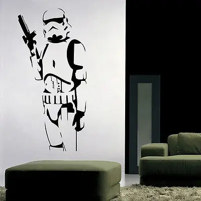 Stormtrooper Wall Art Sticker Film Star Wars Decal Storm Trooper Vinyl Mural DIY | Дом и сад