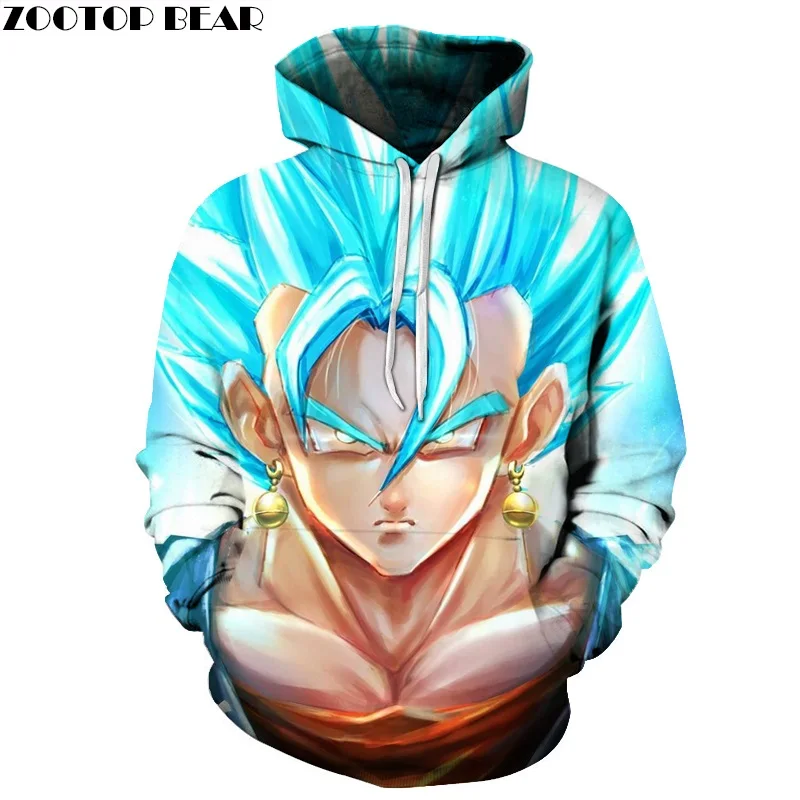 Dragon Ball Z толстовки для мужчин и женщин Аниме с Гоку 3D пуловер мужской спортивный