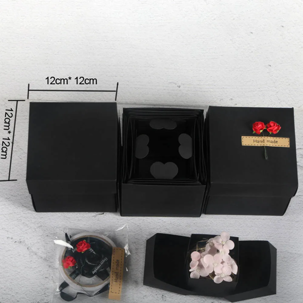 Творческий DIY любовь взрыв коробка Сюрприз подарок фотоальбом с днем памяти многослойный День рождения Юбилей День Святого Валентина Подарочная коробка
