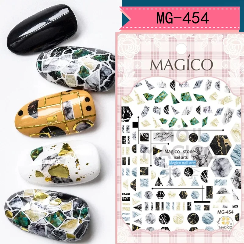 

Newest MG-454 Landscape stone 3d nail art sticker nail decal stamping export japan designs rhinestones decorations