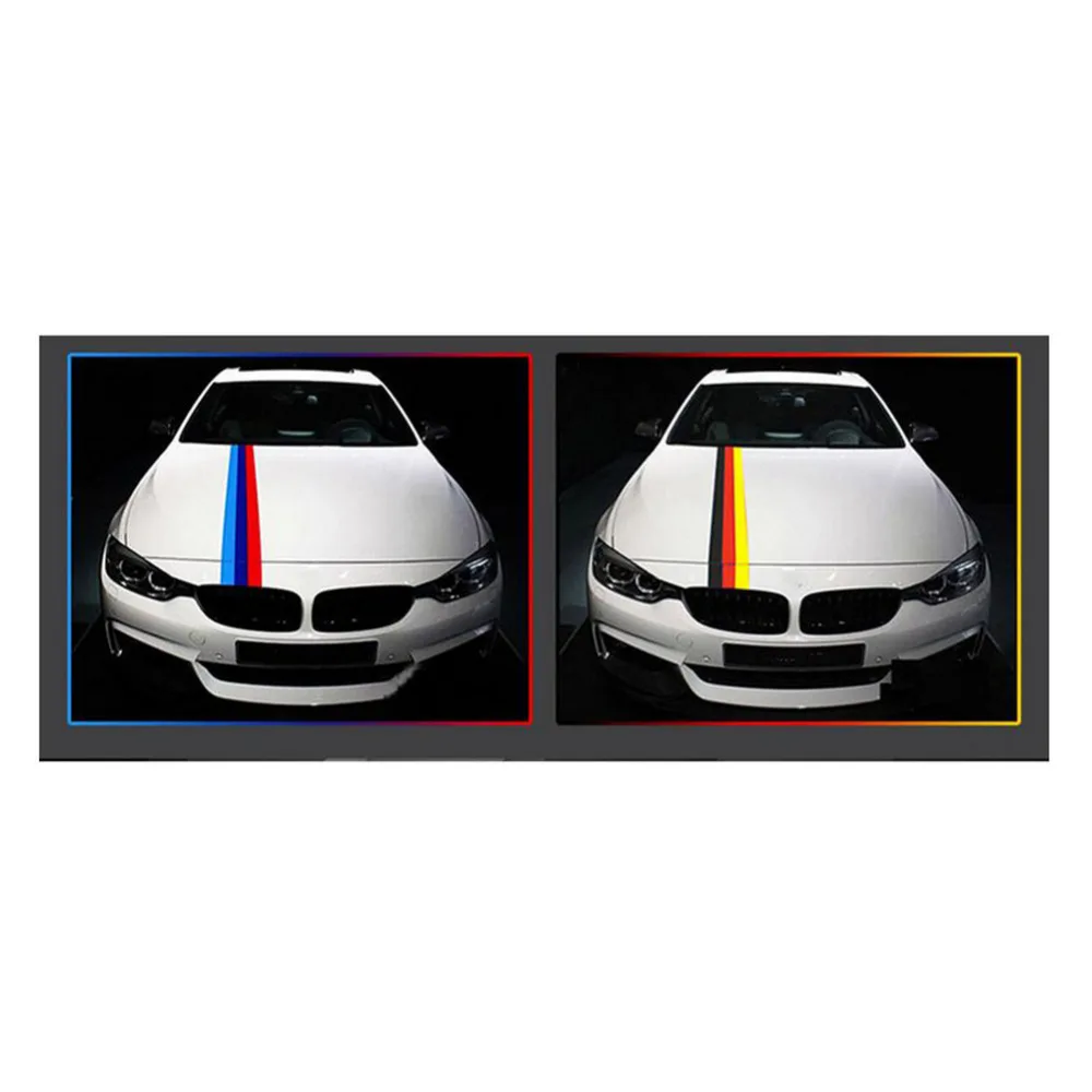 1 шт./лот 2 м * 15 см М цветные полосатые виниловые наклейки для капота BMW M3 M5 M6 E46 E92