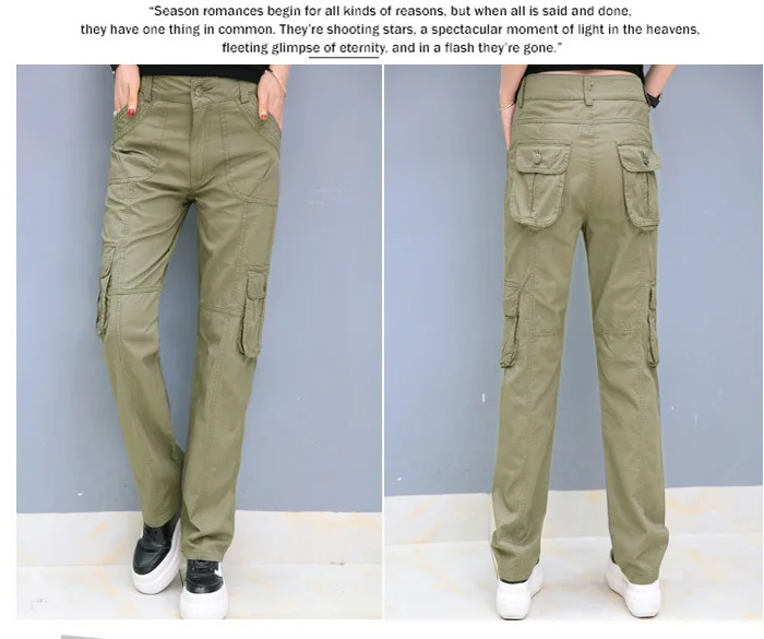 Woman's Overalls Multi Pocket Straight Trousers Spring Summer Outdoor Trekking Sports Hiking Pants Womens Military Cargo Pant