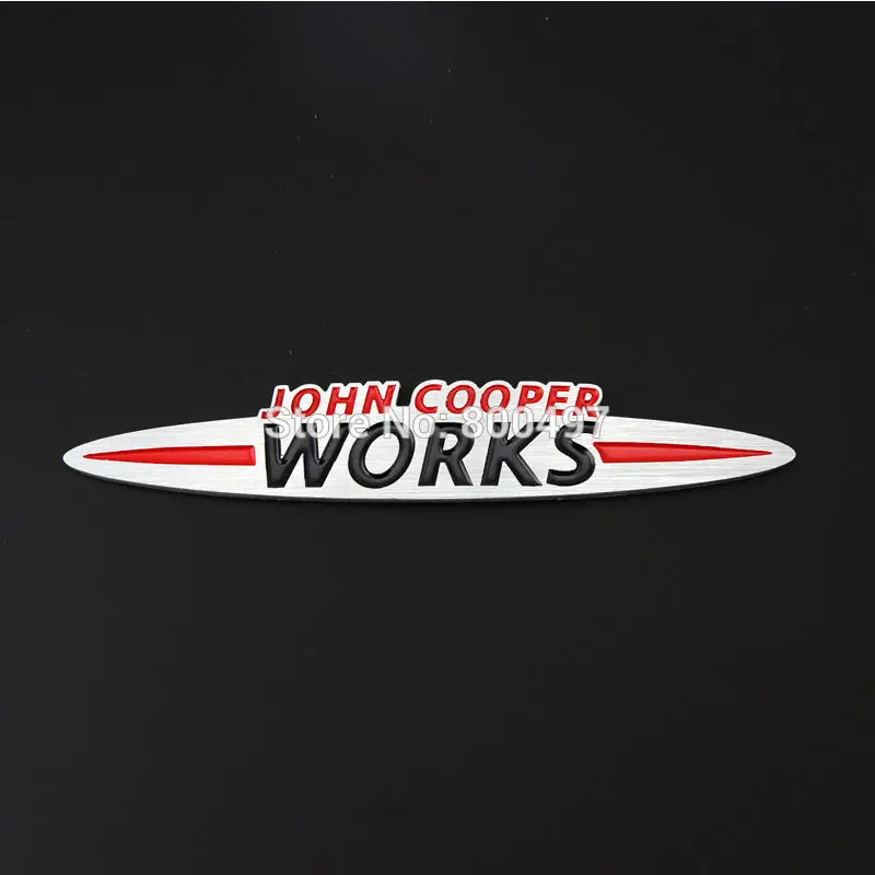 

Newest 3D Aluminium Alloy Car Emblem For Mini JCW John Cooper Works Emblem Car Accessories Adhesive Car Logo Car Styling Badge